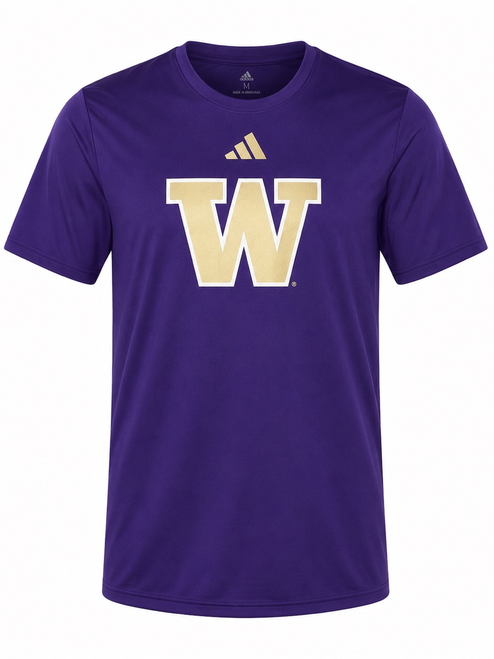 adidas Men’s Purple Tee with Gold 'W' Chest Logo